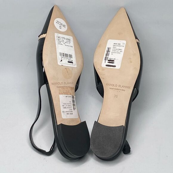 Manolo Blahnik Leather Slingback Flats size 36 - Picture 10 of 11
